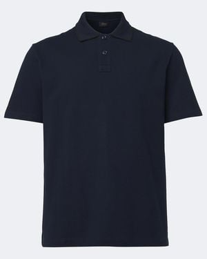 Brioni Poloshirt Aus Baumwoll-Pique - Blau