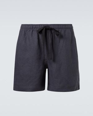 Commas Shorts Aus Leinen - Blau