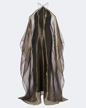 Taller Marmo Sza Sza Draped Organza Kaftan - Metallic