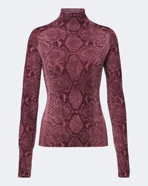 JOSEPH Yasmin Snake-Print Cashmere Jumper - Purple