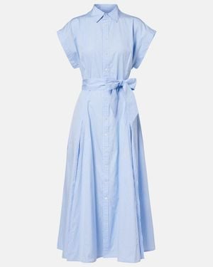 Polo Ralph Lauren Bengal Stripe Cotton Shirt Dress - Blue