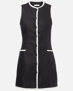 Faithfull the Brand Leria Linen Minidress - Black