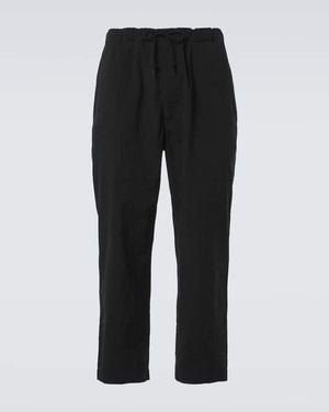 Junya Watanabe Gerade Cropped-Hose - Schwarz