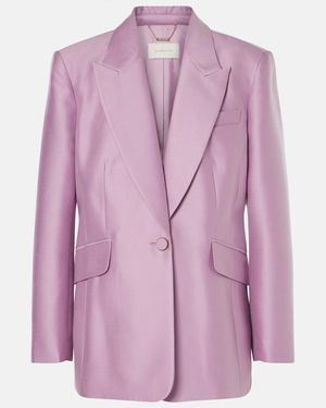 Zimmermann Illustration Blazer - Pink