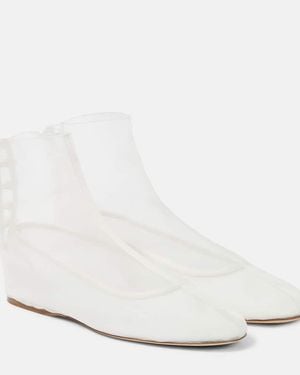 The Row Nymph Organza Ballet Flats - White