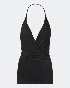 Rick Owens Top Aus Wolle Und Seide - Schwarz