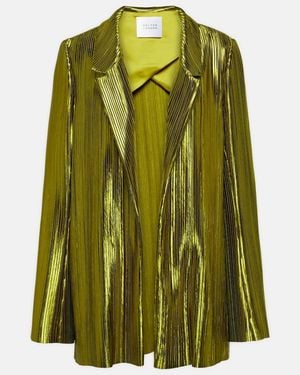 Galvan London Nuage Pleated Blazer - Green