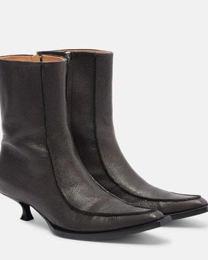 Calvin Klein Ankle Boots Jodi Aus Leder - Schwarz