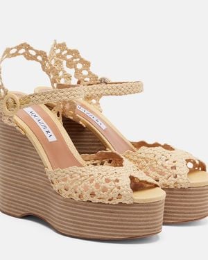 Aquazzura Wedge-Sandalen Bossa Nova - Mettallic