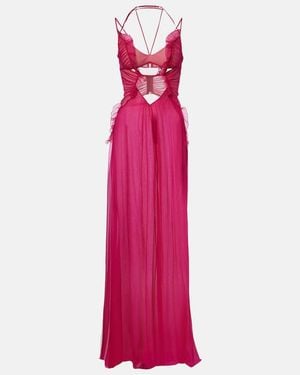 Nensi Dojaka Robe Aus Seide - Pink