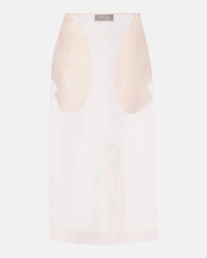 Simone Rocha Silk Organza Pencil Skirt - White