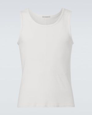 The Row Solstice Ribbed-Knit Tank Top - White
