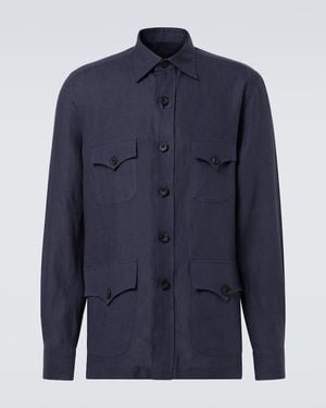 Rubinacci Linen Jacket - Blue