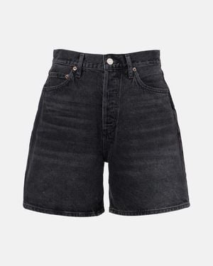 Agolde Dame High-Rise Denim Shorts - Blue