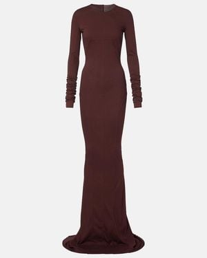 Rick Owens Drkshdw Simple Edfu Cotton Jersey Maxi Dress - Purple