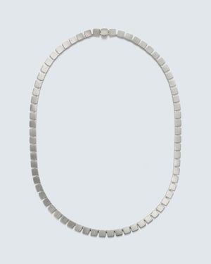 Ileana Makri Halskette Tile Medium Aus Sterlingsilber - Weiß