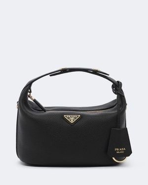 Prada Cherie Mini Leather Top-Handle Bag - Black