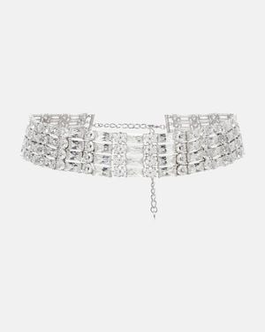 Self-Portrait Crystal-Embellished Choker - Metallic