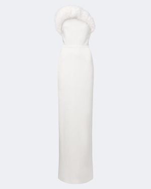 David Koma Strapless Bustier Gown - White