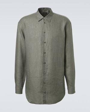 Giorgio Armani Archivio Linen Shirt - Green