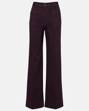 Victoria Beckham Jeans Anchos Alina - Morado