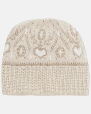 KHAITE Avers Fair Isle Cashmere Beanie - Natural