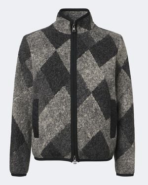 Moncler Jacke Argyle Aus Einem Wollgemisch - Schwarz