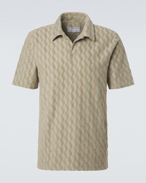 Frescobol Carioca Faustino Jacquard Terry Polo Shirt - Natural