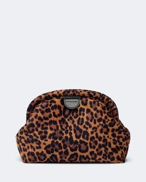 Stella McCartney Clutch Falabella Small De Terciopelo - Marrón