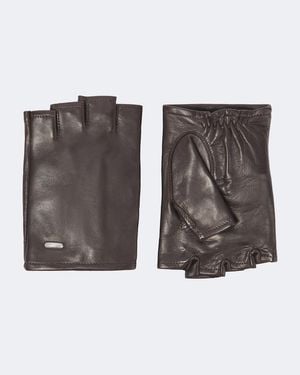 Our Legacy Fingerlose Handschuhe Biker Aus Leder - Grau