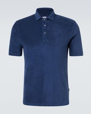 Fedeli Mondial Cotton Terry Polo Shirt - Blue