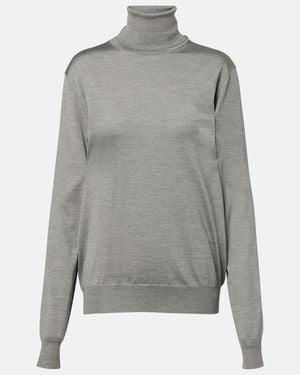 The Row Top Liwen Aus Seide - Grau