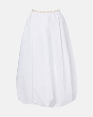 Magda Butrym Midirock Aus Baumwolle - Weiß