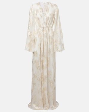 Alexandra Miro Aurelia Silk-Blend Maxi Dress - White