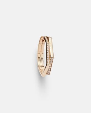 Repossi Antifer 18Kt Rose Single Earring With Diamonds - Metallic