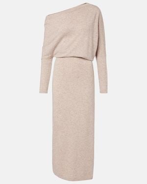 Altuzarra Kasos Draped Cashmere Maxi Dress - Natural