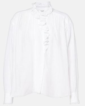 Isabel Marant Etoile Cotton-Blend Pyjama Shirt - White