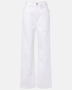 KHAITE Bonnie High-Rise Straight Jeans - White