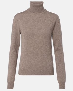 Saint Laurent Cashmere Turtleneck Sweater - Brown