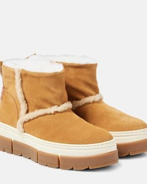 Bogner Botines De Ante Con Forro De Borrego - Neutro