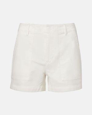 Nili Lotan Utility Cotton Shorts - White