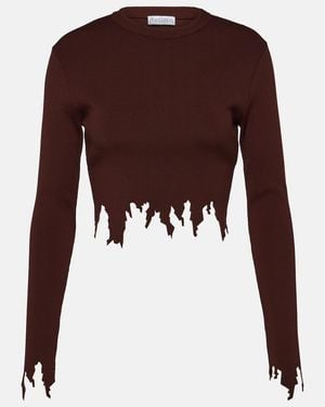 JW Anderson Distressed Crop Top - Brown