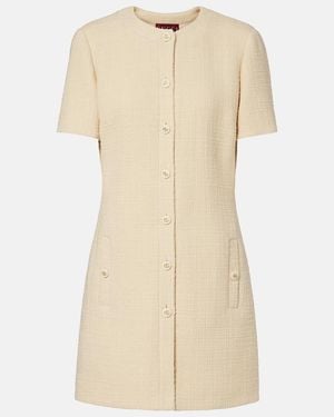 Gucci Wool-Blend Tweed Mini Dress - Natural