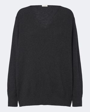 The Row Pull Phef En Coton Et Cachemire - Noir