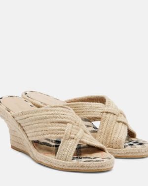 Burberry Sandali Con Zeppa - Neutro