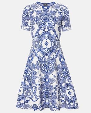 Etro Jacquard Knit Mini-Dress - Blue