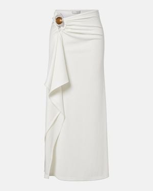 Christopher Esber Occhio Embellished Jersey Maxi Skirt - White