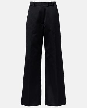 Frankie Shop Brickell Satin Wide-Leg Trousers - Blue