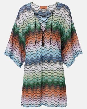 Missoni Kaftan Aus Haekelstrick - Grün