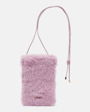 Max Mara Crossy Teddy Phone Pouch - Purple